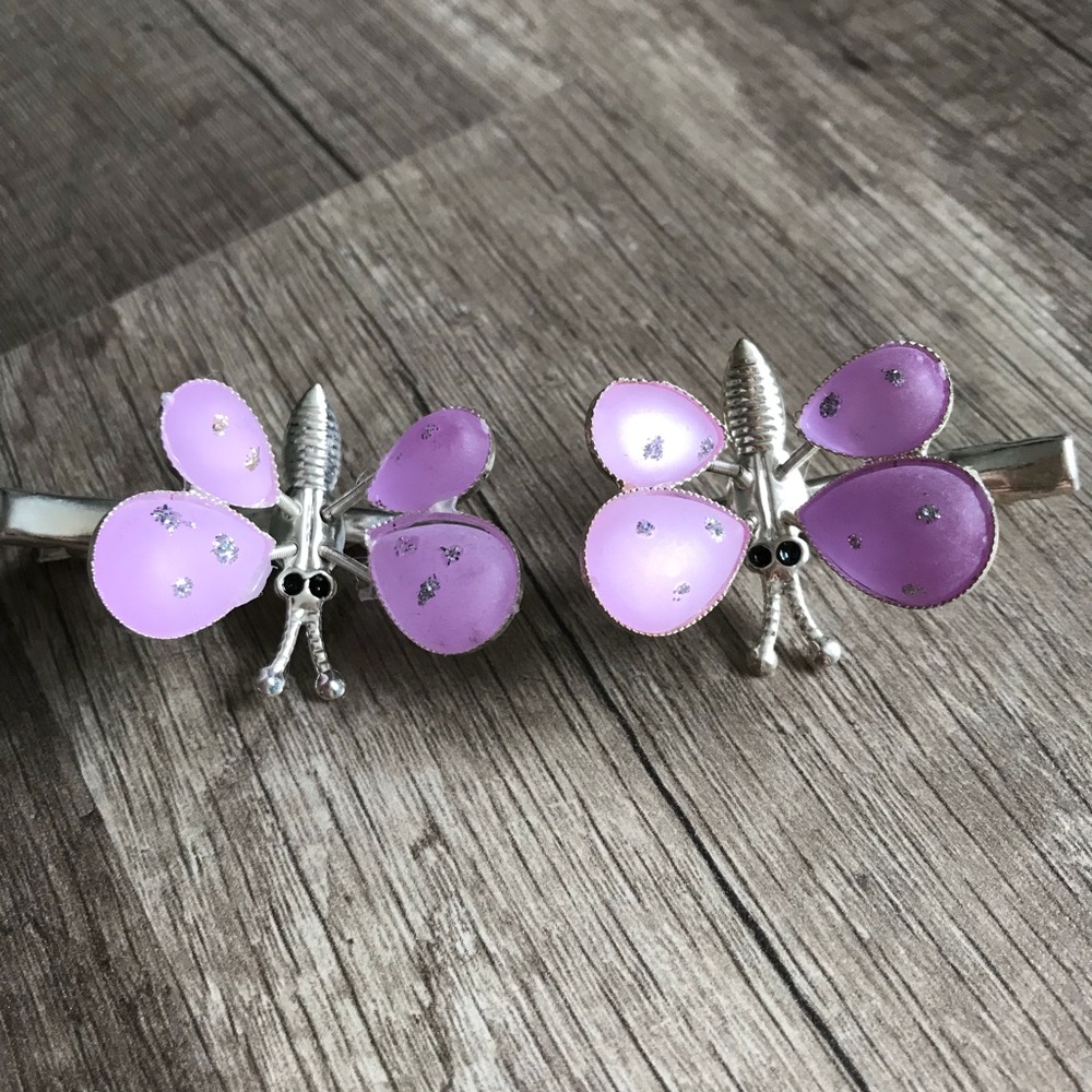 90’s butterfly hair clips moving wings